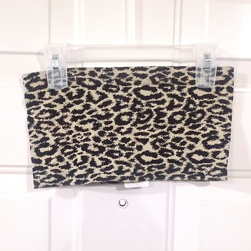 Nikibiki Leopard Animal Print Bandeau Tan/Black